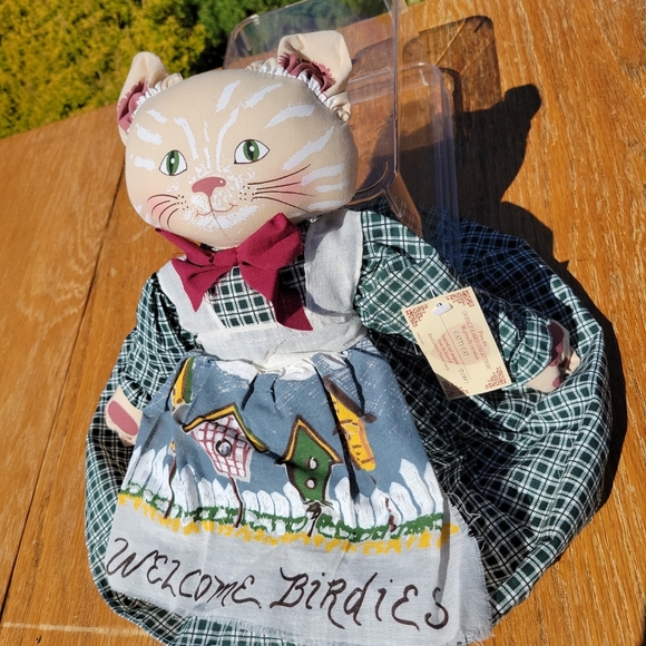 Overly Raker Collection Sweet Taffy Cloth Kitty Cat Welcome Birdies 1997 NWT - Picture 4 of 8